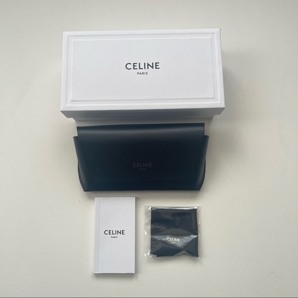 Celine 58mm Geometric Silver & Grey Sunglasses New W/ Box, Case & Cleaning Cloth - Picture 16 of 16